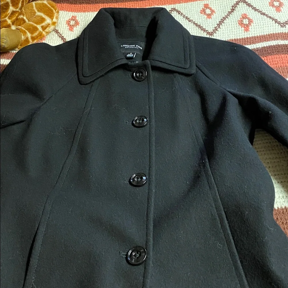 London Fog Elegant Black Coat - Picture 4 of 10